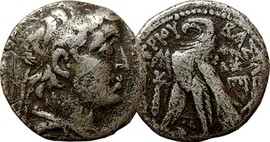 Ancient Greece Demetrios I to III, Half Shekel and Shekel 161BC to 88BC