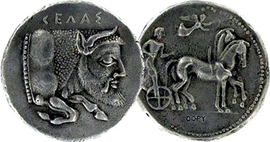 Ancient Greece Tetradrachm Gela Sicily 466BC to 413BC