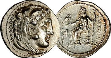 Ancient Greece Macedon Hercules Zeus Tetradrachm (Fakes are possible) 336BC to 323BC