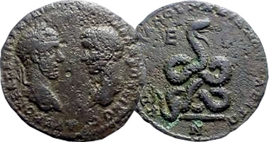 Ancient Rome Macrinus and Diadumenian 217AD and 218AD