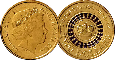 Australia 2 Dollars (Sixty Year Coronation) 2013