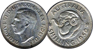 Australia Shilling 1938 to 1963