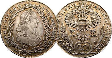 Germany (Bavaria) 1 Pfennig and 2 Pfennige 1839 to 1850