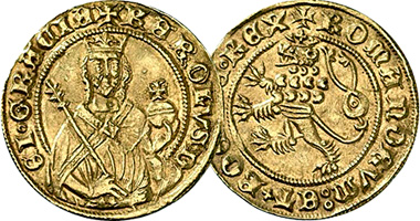 Medieval Austria Charles I Gold Gulden (Fakes are possible) 1346 to 1370