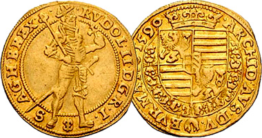 Medieval Austria Ducat (Rudolph II) 1572 to 1612
