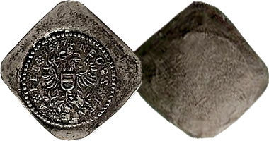 Medieval Austria Klippe (Siege) Coin (Counterfeit) 1577