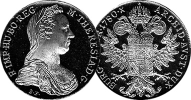 Austria Maria Theresa Thaler Trade Coinage Restrike 1780
