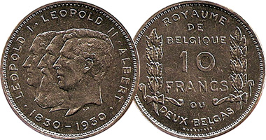 Belgium 10 Francs 1930