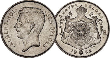 Belgium 20 Francs 1931 and 1932