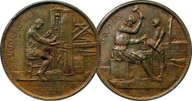 Belgium Mint Token (La Monnaie de Bruxelles) 1910