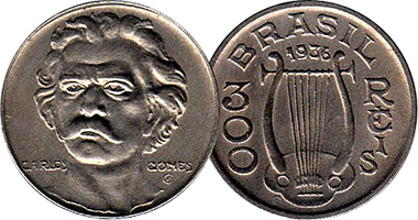 Colombia (Nueva Granada) 1, 2, and 16 Pesos 1837 to 1848