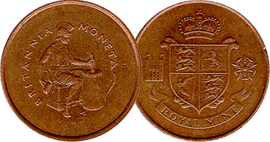 Great Britain Britannia Moneta Royal Mint 1927 to 1957