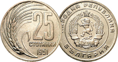 Details about   From Collection BOTH 1951 2 OLDER COINS from BULGARIA 10 & 25 STOTINKI