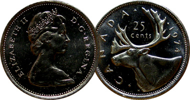 Canada 25 Cents 1937 to Date
