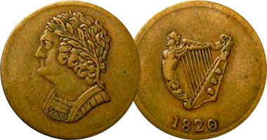 Canada Bust and Harp 1820