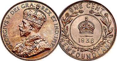 Canada Newfoundland Large Cent 1865 to 1936