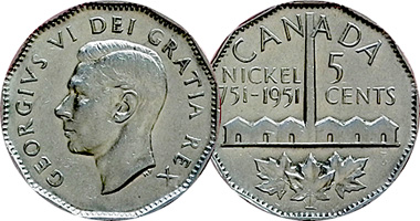 Canada Nickel (Commemorative) 1951