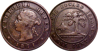 Canada Prince Edward Island Cent 1871