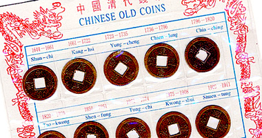 China Old Coins on Card (Counterfeit)