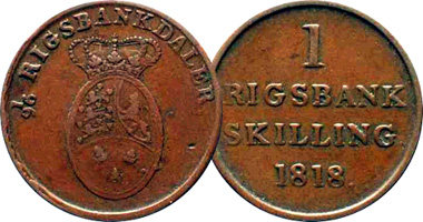 Denmark Rigsbankskilling 1818