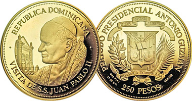 Dominican Republic 100 and 250 Pesos 1979