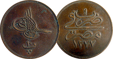 Egypt 4, 10, 20, and 40 Para 1862 to 1869