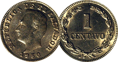 Repurposed 1 Centavo Republica de El Salvador Coin EL SALVADOR Coin Tie Tack  Lapel Pin