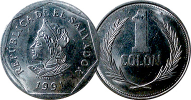 El Salvador 1 Colon 1984 to 1999