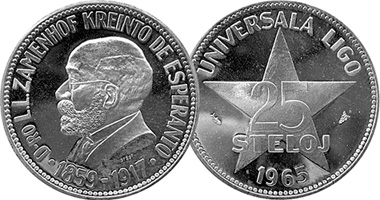 World (Esperanto, Universala Ligo) 10 and 25 Steloj 1959 to 1965
