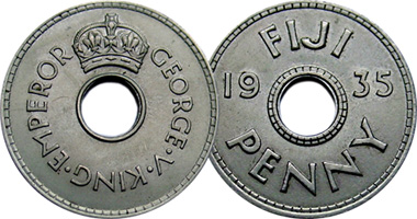 Fiji Half Penny and Penny 1934 to 1968
