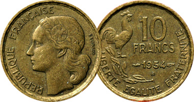 France 10 Francs 1950 to 1959