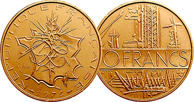 France 10 Francs 1974 to 1987
