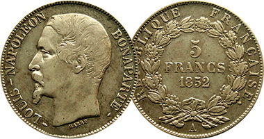 France 5 Francs 1852