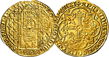 Medieval France Franc Ã  Pied (Fakes are possible) 1365