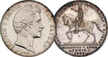 Germany Bavaria 2 Thaler (3 1/2 Gulden) 1839