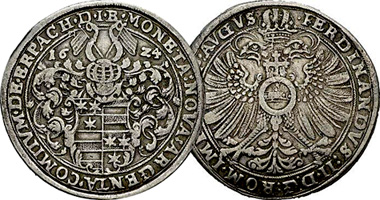 Germany Erbach Thaler 1623 and 1624