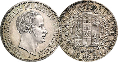 Germany Prussian Thaler 1823 to 1840