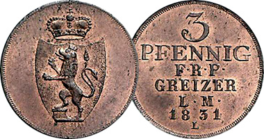 Switzerland Geneva Canton 1/2, 1, and 1 1/2 Sols 1817 to 1833