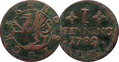Germany Rostock Pfennig 1705 to 1843