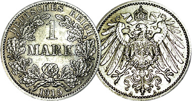 Germany 1 Mark (Fakes are possible) 1873 to 1915