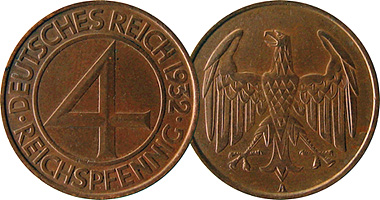 Germany 4 Reichspfennig 1932