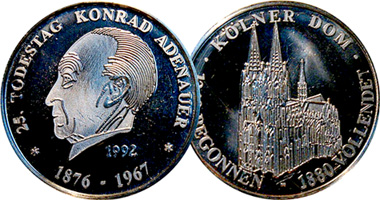 Germany Konrad Adenauer, Kolner Dom 1876 to 1992