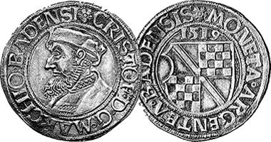 Medieval Germany (Baden) 1/3 Thaler (Christoph I) 1519