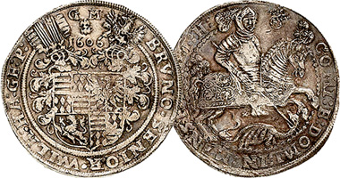 Germany (Mansfeld-Bornstedt) Thaler 1604 to 1607