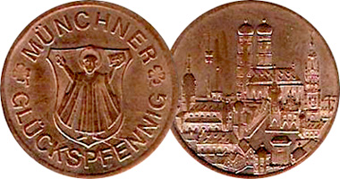 Germany Muenchner Glueckspfennig (Munich Lucky Penny)