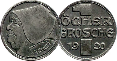 Germany Notgeld Aachen Ocher Grosche 1920