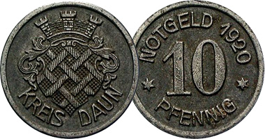 Germany Notgeld Daun 10 Pfennig 1920