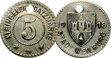 Germany (Weilburg) 5 Pfennig Notgeld 1918