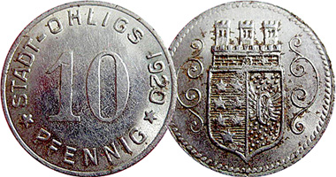 Germany German Notgeld (Ohligs) 5, 10, and 50 Pfennig 1916 to 1922
