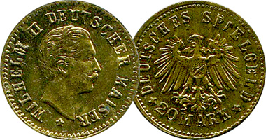 Germany Wilhelm II Spielgeld